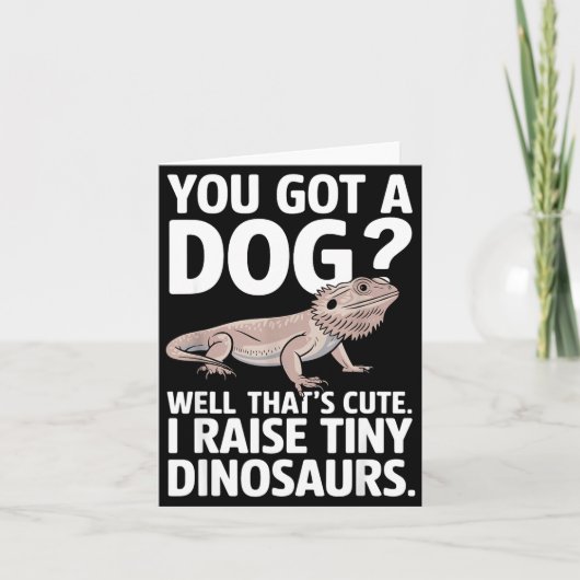 Funny Bearded Dragon Art For Men Women Bearded Dra Kaart (Voorkant)