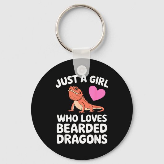 Funny Bearded Dragon Art For Women Girl Bearded Dr Sleutelhanger (Voorkant)
