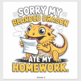 Funny Bearded Dragon Cute Reptile Lover Gift Sticker