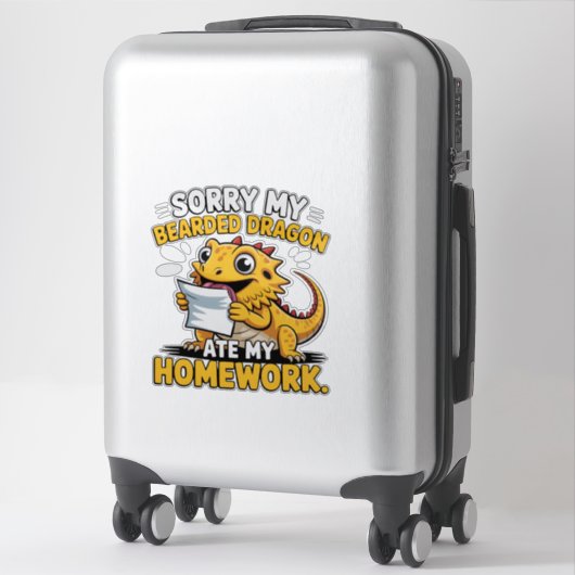 Funny Bearded Dragon Cute Reptile Lover Gift Sticker (Koffer)