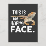 Funny Bearded Dragon Face Animal Humor Briefkaart<br><div class="desc">Reptile Lover Gift for Lizard Fans. Funny Bearded Dragon Face Animal Humor.</div>