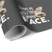 Funny Bearded Dragon Face Animal Humor Cadeaupapier (Rol Hoek)