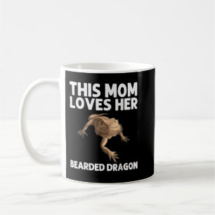 Funny Bearded Dragon Gift for Mam Women Lizard Pet Koffiemok