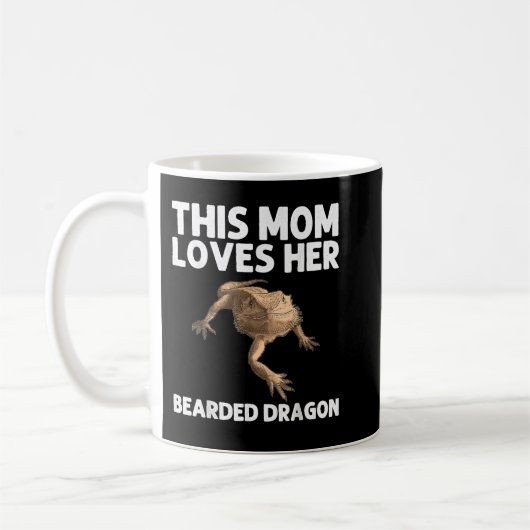 Funny Bearded Dragon Gift for Mam Women Lizard Pet Koffiemok (Links)
