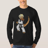 Funny Bearded Dragon Karate Samurai Ninja Lizard R T-shirt (Voorkant)