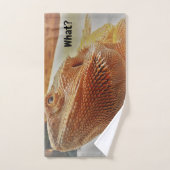 Funny Bearded Dragon Photo Print Bad Handdoek (Handdoek)