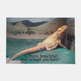 Funny Bearded Dragon Photo Print Design Deurmat