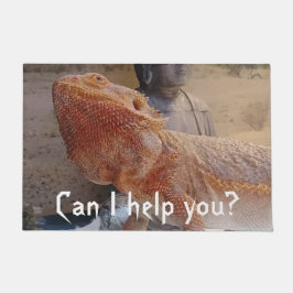 Funny Bearded Dragon Print Deurmat