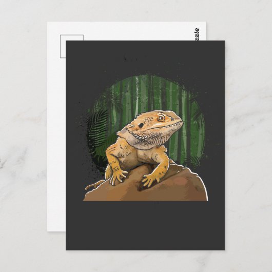 Funny Bearded Dragon Reptile Dierenvriend Briefkaart (Voorkant / Achterkant)