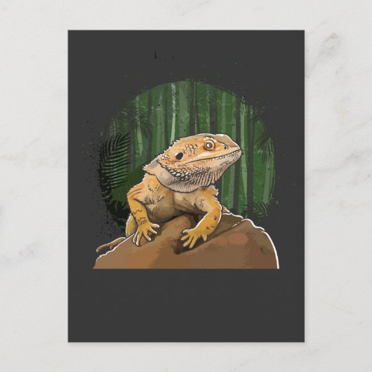 Funny Bearded Dragon Reptile Dierenvriend Briefkaart (Voorkant)
