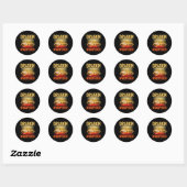 Funny Bearded Dragon Reptile Lizard Dinosa Ronde Sticker (Vel)
