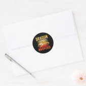 Funny Bearded Dragon Reptile Lizard Dinosa Ronde Sticker (Envelop)