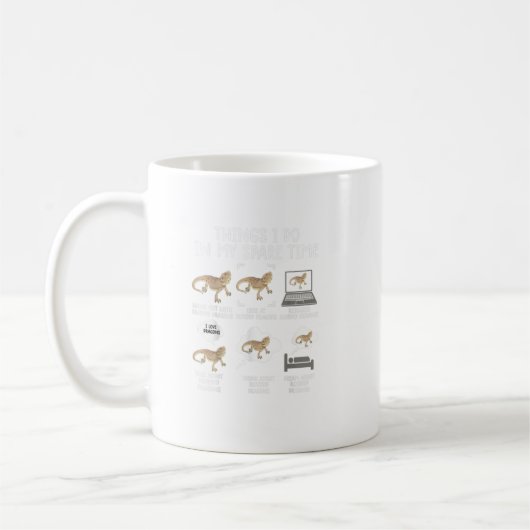 Funny Bearded Dragon Shirten Lizard Bearded Dragon Koffiemok (Links)