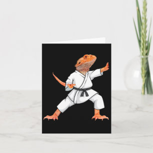 Funny Bearded Dragons Doing Karate Samurai Ninja L Kaart