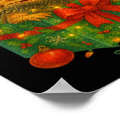 Funny Bearded Dragons Santa Christmas Tree Lights  Poster (Hoek)