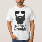 Funny Bearded Drunkle Drunk Uncle Drinking Gift T-shirt (Voorkant)