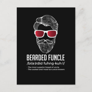 Funny Bearded Funding Definition Novelty Briefkaart