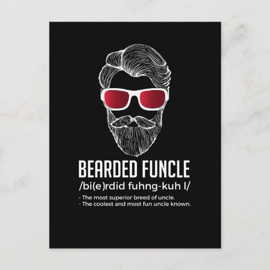 Funny Bearded Funding Definition Novelty Briefkaart (Voorkant)
