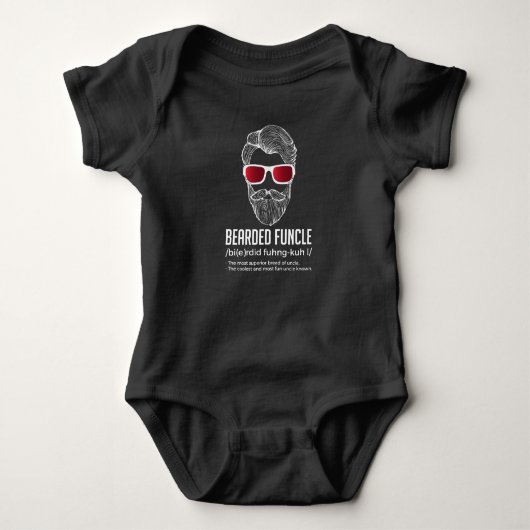 Funny Bearded Funding Definition Novelty Romper (Voorkant)