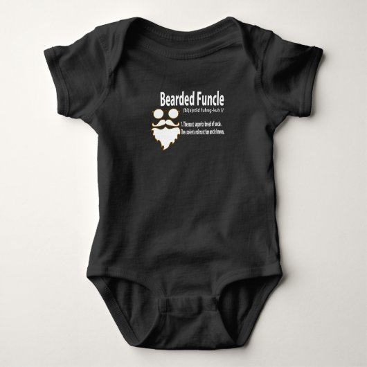 Funny Bearded Funding for Uncles Romper (Voorkant)