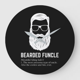 Funny Bearded Funkelhoes voor mannen Grote Klok