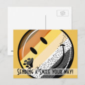 Funny Bearded Happy Gay Beer Pride Flag Briefkaart (Voorkant / Achterkant)