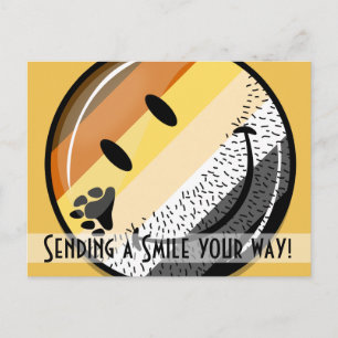 Funny Bearded Happy Gay Beer Pride Flag Briefkaart