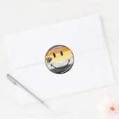 Funny Bearded Happy Gay Beer Pride Flag Ronde Sticker (Envelop)