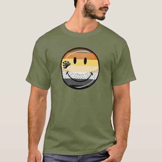 Funny Bearded Happy Gay Beer Pride Flag T-shirt (Voorkant)