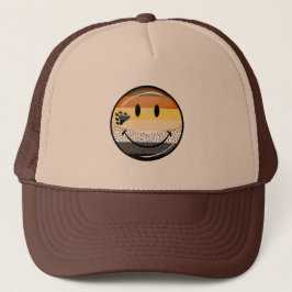 Funny Bearded Happy Gay Beer Pride Flag Trucker Pet