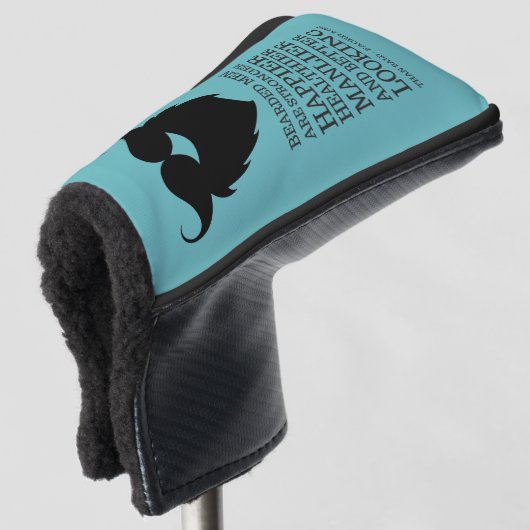 Funny Bearded Mannen Quote Golfheadcover (3/4 voorkant)