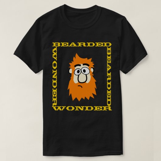 Funny Bearded Wonder T-shirt (Design voorkant)