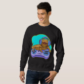 Funny Bearted Dragon Gamer Computer Game Player Li Trui (Voorkant volledig)