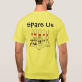 Funny Beat Up Bowling Pins T-shirt (Achterkant)