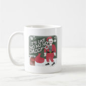 Funny Beatnik Santa Koffiemok (Links)