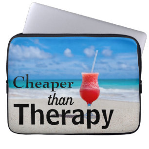 Funny Beauful Beach Photo Typography Laptop Sleeve