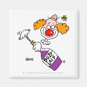 Funny Beaujolais Humor Clown Cartoon Magneet (Voorkant)