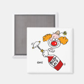 Funny Beaujolais Wine Cartoon Tasting Party Favor Magneet (Voorkant / Achterkant)