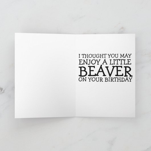 FUNNY BEAVER BIRTHDAY KAART VOOR HEM (Binnen)
