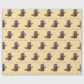 Funny Beaver Cartoon – Built for Cute Cadeaupapier (Vlak)