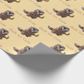 Funny Beaver Cartoon – Built for Cute Cadeaupapier (Hoek)