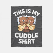 Funny Beaver Couple This Is My Cuddle  Fleece Deken (Voorkant)