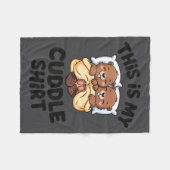 Funny Beaver Couple This Is My Cuddle Fleece Deken (Voorkant (Horizontaal))