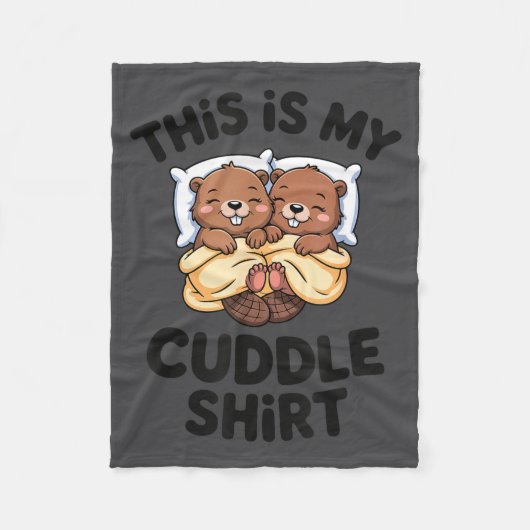 Funny Beaver Couple This Is My Cuddle Fleece Deken (Voorkant)
