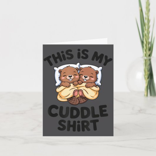 Funny Beaver Couple This Is My Cuddle Kaart (Voorkant)