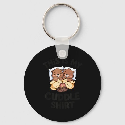 Funny Beaver Couple This Is My Cuddle Sleutelhanger (Voorkant)