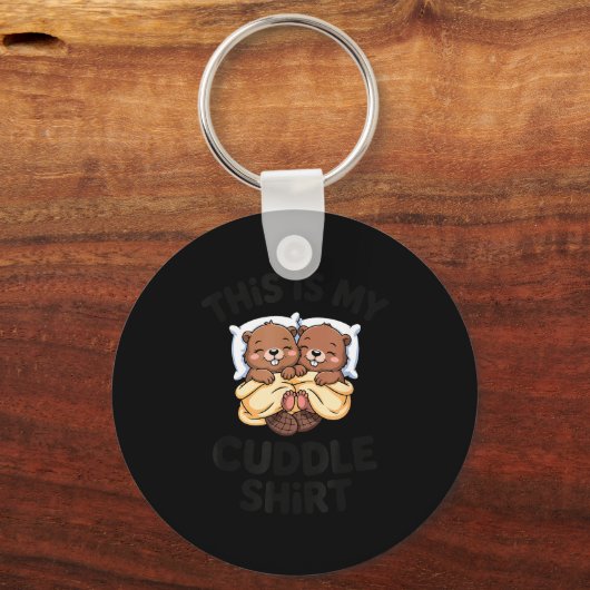 Funny Beaver Couple This Is My Cuddle  Sleutelhanger (Voorkant)