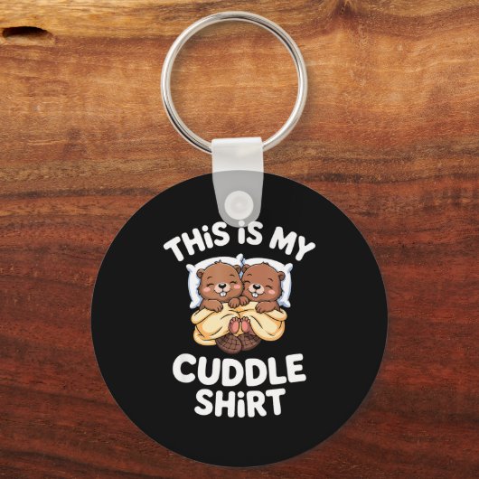 Funny Beaver Couple This Is My Cuddle Sleutelhanger (Voorkant)