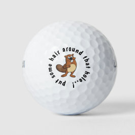 Funny Beaver 😂 Haar rond Hole Golfballen