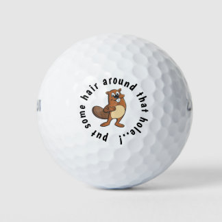 Funny Beaver 😂 Haar rond Hole Golfballen